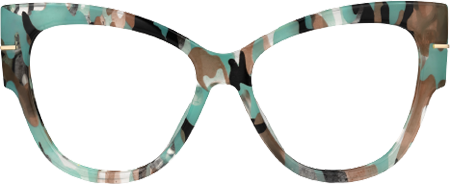 Elektra - Cat Eye Green/Pattern Eyeglasses