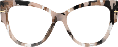 Elektra - Cat Eye Brown/Pattern Eyeglasses