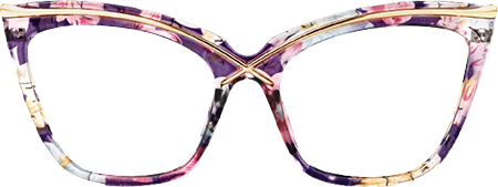 Janina - Cat Eye Pink/Floral Eyeglasses