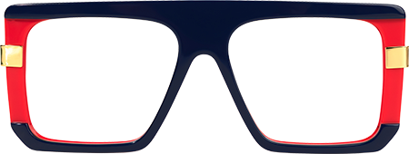 Damiano - Aviator Blue/Red Two-tone Eyeglasses