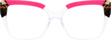 Deserae - Square Pink/Crystal Eyeglasses