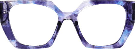 Faridah - Geometric Purple Eyeglasses