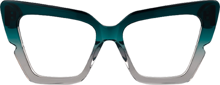 Fabiano - Cat Eye Green Eyeglasses