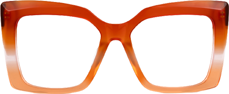 Eire - Square Orange Eyeglasses