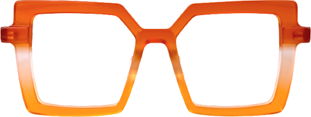 Eilis - Square Orange Eyeglasses