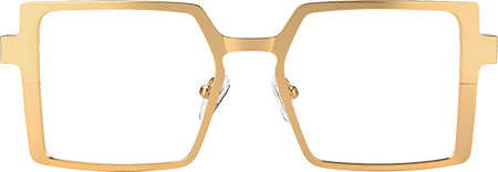 Elowen - Rectangle Gold Eyeglasses