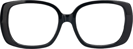 Elisaveta - Rectangle Black Eyeglasses