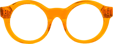 Elefteria - Round Orange Eyeglasses