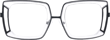 Electelm - Square Black/Crystal Eyeglasses