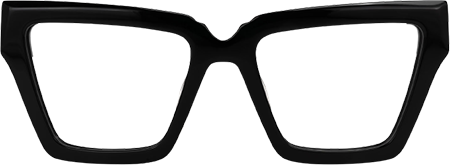 Elchanan - Rectangle Black Eyeglasses
