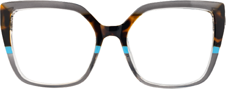 Faizan - Square Grey Eyeglasses