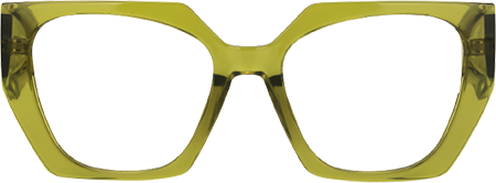 Faridah - Geometric Green Eyeglasses