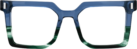 Nadie - Square Blue Eyeglasses