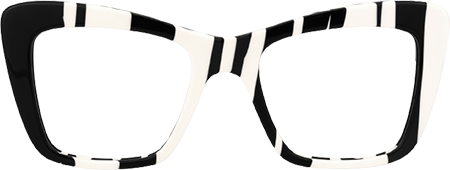 Dewanna - Rectangle Black/White Eyeglasses