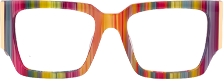 Fantasia - Rectangle Multicolor Eyeglasses