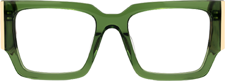 Fantasia - Rectangle Green Eyeglasses