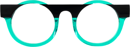 Egon - Round Green/Black Eyeglasses
