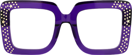 Fayiz - Square Purple Eyeglasses