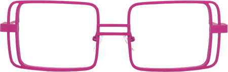 Fergus - Rectangle Pink Eyeglasses