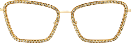 Feodora - Rectangle Gold Eyeglasses