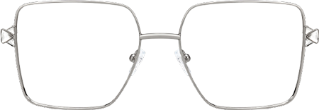 Fevziye - Square Silver Eyeglasses