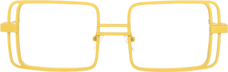 Fergus - Rectangle Yellow Eyeglasses