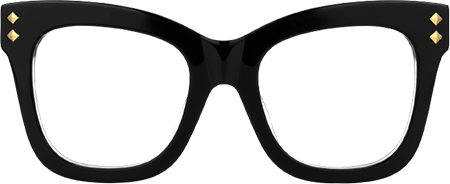 Faustyna - Square Black Eyeglasses