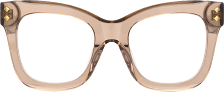 Faustyna - Square Champagne Eyeglasses