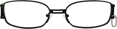 Gagenia - Rectangle Black Eyeglasses