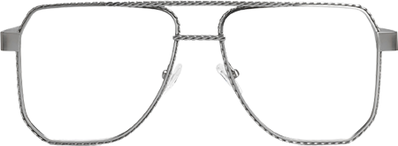 Fidelina - Aviator Silver Eyeglasses