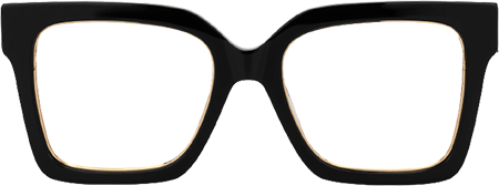Ibrahim - Square Black Eyeglasses