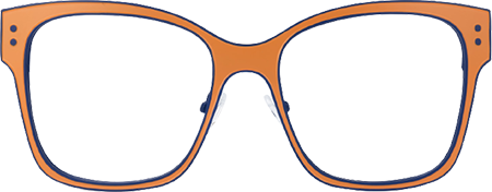Emerson - Square Orange Eyeglasses