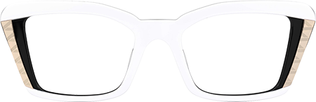 Fiachra - Rectangle White Eyeglasses