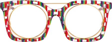 Gafnit - Aviator Multicolor Eyeglasses