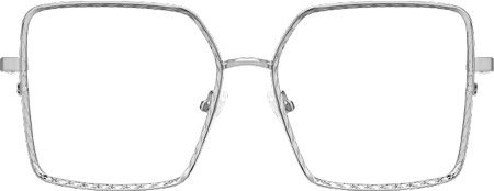Square Toure Sliver Metal Diamond Cut Eyeglasses