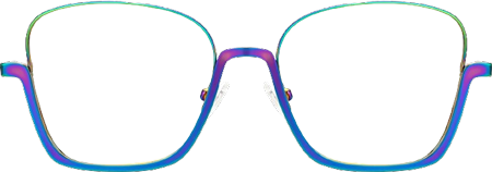 Iridescent Metal Square Eyeglasses- Malidy