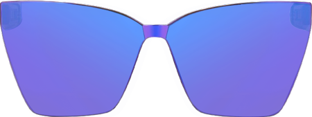 Liliane Acetate Blue Square Frame Sunglasses | ZEELOOL