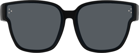 Hannes - Square Black Fit Over Sunglasses