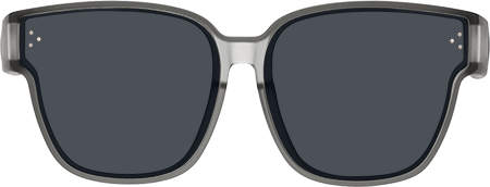 Hannes - Square Grey Fit Over Sunglasses