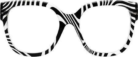 Reineke Zebra Print Eyeglasses and Square Frames display picture 1