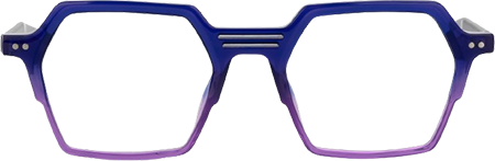 Hachiro - Geometric Purple Eyeglasses