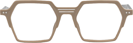 Hachiro - Geometric Brown Eyeglasses