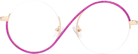 Manley - Round Pink Eyeglasses