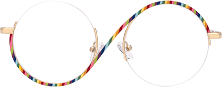 Manley - Round Multicolor Eyeglasses