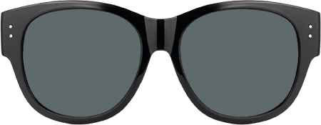 Gaiva - Round Black Fit Over Sunglasses
