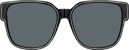 Macayle - Square Black Fit Over Sunglasses