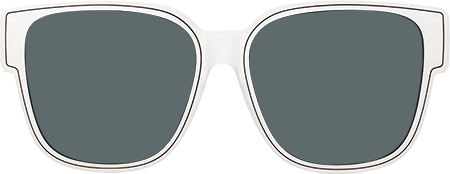 Macayle - Square White Fit Over Sunglasses