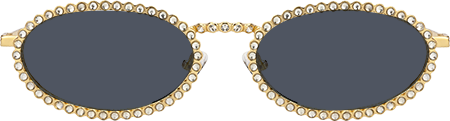 Finnea - Oval Gold Sunglasses