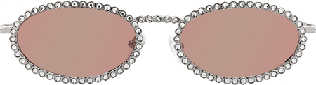 Finnea - Oval Silver Sunglasses