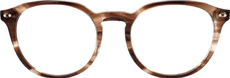 Hamida - Round Brown Eyeglasses